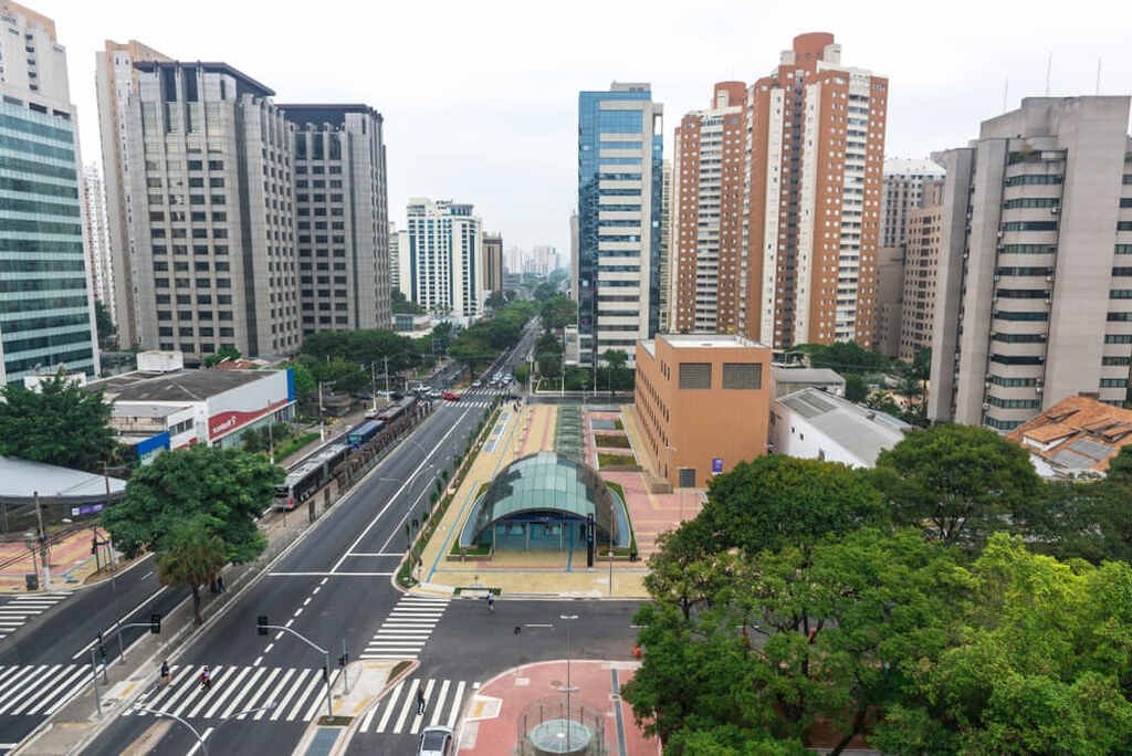 imagem do bairro Moema visto de cima